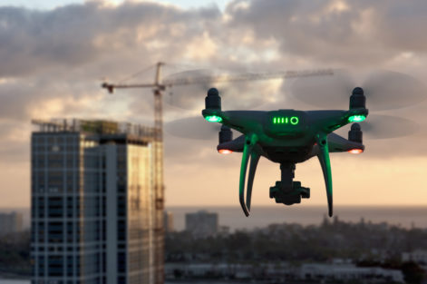 drone canteiro de obras