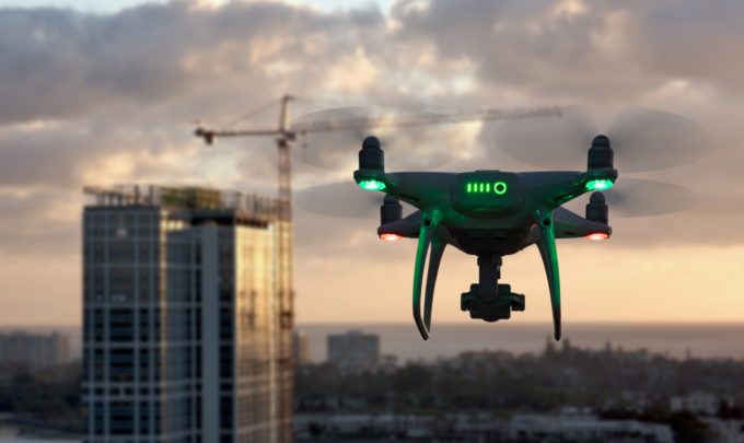 drone canteiro de obras