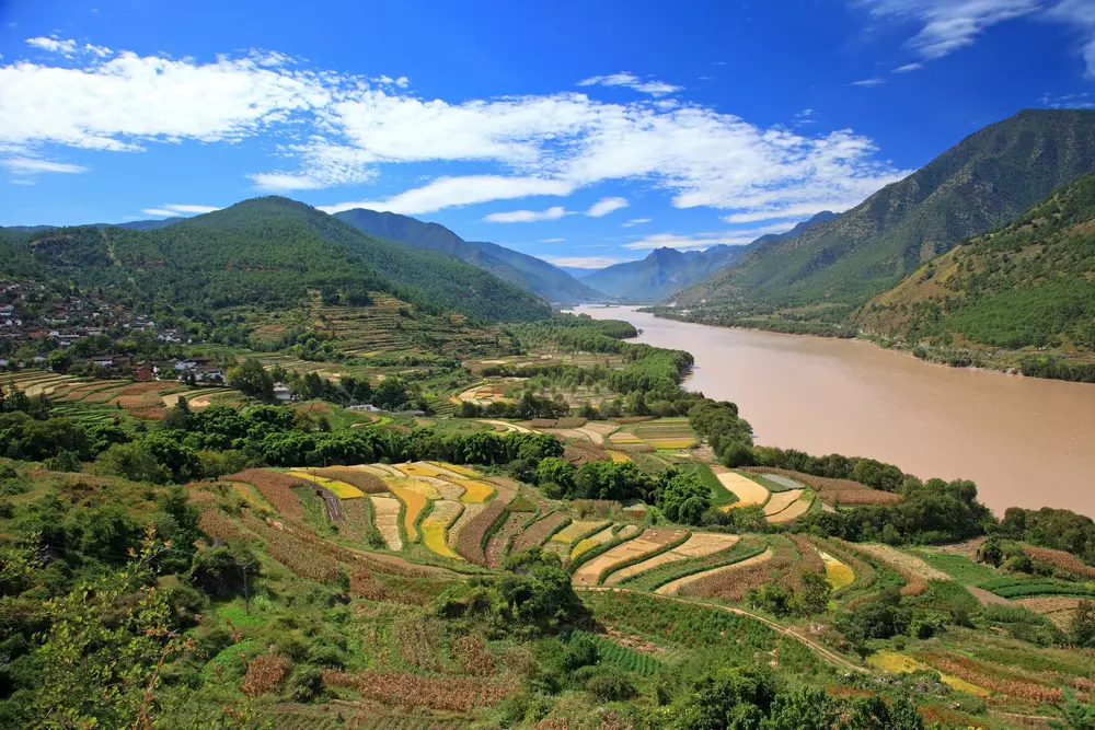 plantações de arroz Rio Yangtze