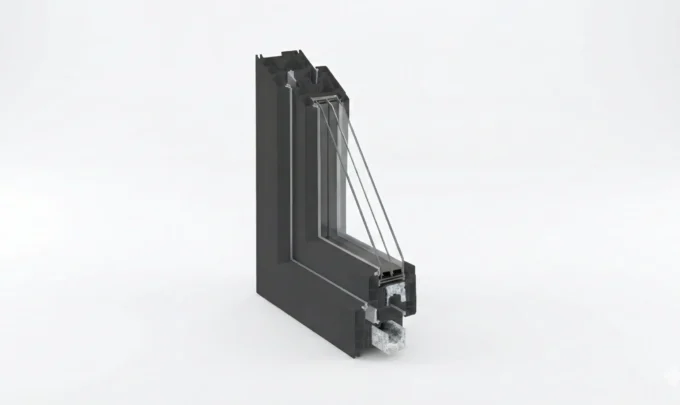 Corte de janela de vidro ultrafino com tecnologia thin-triple, destaque para o avanço na indústria de fachadas eficientes para edifícios